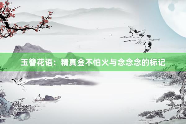 玉簪花语：精真金不怕火与念念念的标记